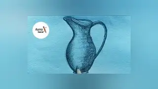 Realistic Water Jug Pencil Sketch | Simple Shading Drawing | Asma Pencil Art