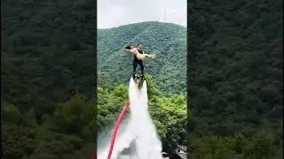 Floating Like a Flower: Girl's Beautiful Flyboard Ride 🌸