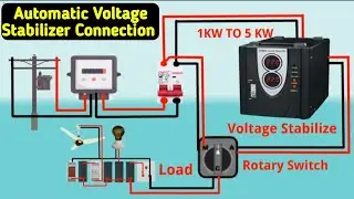 How to Install Voltage Stabilizer Connection With Rotary Changeover Switch @MianElectric