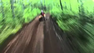 Lecy Bros trail riding in Iron River Wisconsin