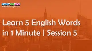 Learn 5 English Words Daily in 1 Minute | Session 5 | Hindi