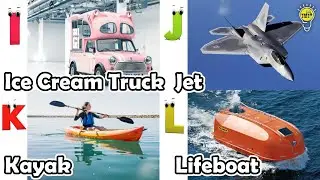 Vehicles Alphabet Song for kids | Vehicle ABC Song | Phonics for Kids | Alphabet Letters, Baby