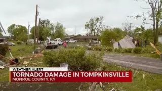 Tornado damage in Tompkinsville