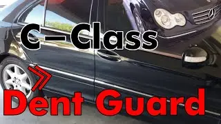 Защита двери Mercedes Benz C-Class от вмятин. Снятие и замена хромированной накладки - W203 C320