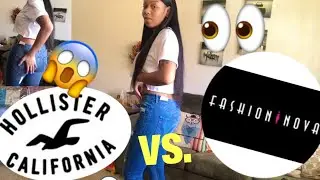 BATTLE OF THE JEANS: HOLLISTER VS. FASHION NOVA ! TRY ON HAUL ! | HEYYYITSQ