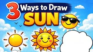 3 easy ways to Draw Sun | Joy In colours