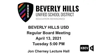 BHUSD Regular Board of Education Meeting April 13, 2021