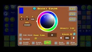 How to color the background in geometry dash editor 