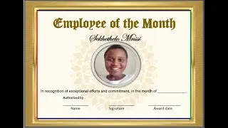 Employee of the month  | How to edit this Microsoft word template