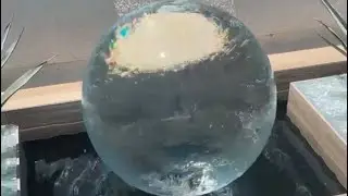 Unbelievable glass globe water feature! 😍 #shorts #waterfeatures #frontyard #landscapedesign