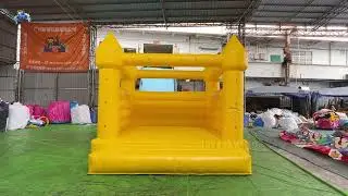 Yellow Castle Inflatable Bounce House | Sunny Fun Bouncing Castle