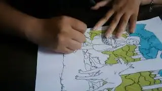 Coloring Picture Of A Village Girl And A Dog Going Into The Forest To Pick Mushrooms 5 - Pioneers