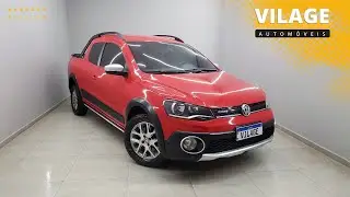 VOLKSWAGEN SAVEIRO CROSS 1.6  CABINE DUPLA FLEX 2015 VERMELHA