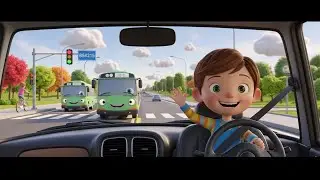 Vroom Vroom! 🚦 Car Ride Song | Fun Vehicle Rhyme for Kids | Nursery Rhymes & Songs for Children