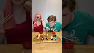 It was SO spicy!! 🥵 🍣 #couplegame #wholesome #challenge #couplechallenge #couple #games #funny