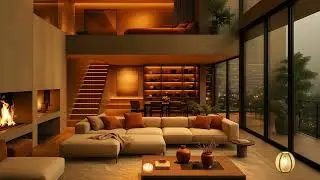 Cozy Fireplace Ambience with Smooth Jazz | Relaxing Evening Atmosphere