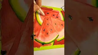 #watermelon  🍉  #painting  #watercolor  #art  #shorts