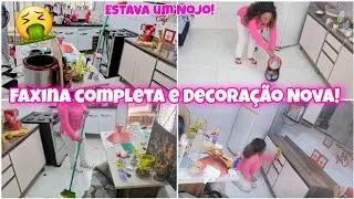 FAXİNA COMPLETA e DECORAÇÃO NOVA sem GASTAR/DEİXEİ minha COZİNHA IMPECÁVEL! Estava um NOJO🤮