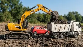JCB Loading Mitti in Dumper Truck | Construction Site Toys 