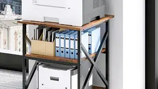 Maximize Your Workspace! Adjustable 3-Tier Printer Stand with Wheels 🛒✨