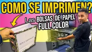 👌C&oacute;mo imprimimos CMYK en papel kraft Blanco de 115 grs #offsetpress #offsetprinting