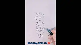 Cute BTS RJ💜 easy Drawing/Cute Anime #shorts #viral #art #bts #btsrj#rj#drawing#anime #painting#bt21
