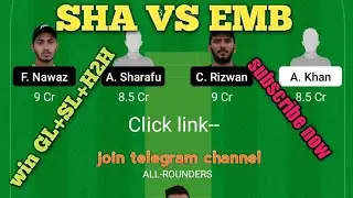 SHA VS EMB // EMB VS SHA LIVE STREAMING @MATCHUPDATES  #PRADICTION11