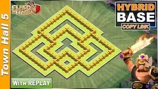 NEW BEST! TH5 Base with REPLAY 2020!! TH5 HYBRID/TROPHY Base with COPY LINK - Clash of Clans