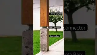 Timber Column on Concrete Pedestal #timberconstruction #columnconstruction