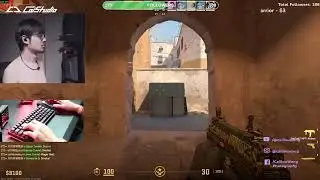 Multi angle live FPS where Asian gamer thinks movement equals skill MP7 running spray everywhere non