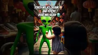 Alien snatches her Ice Cream 😱!!