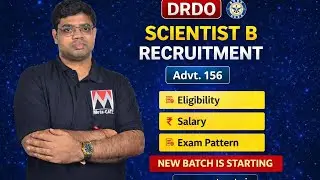 DRDO Scientist 'B' 2025 | Advt. 156 | Complete Guidance for Aspirants | 🟢📱 9886699775 #drdo #psu