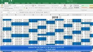 Einfacher Kalender mit Son. und Feiertagen gekennzeichnet