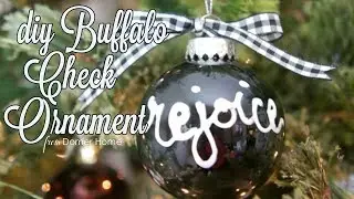 DIY BLACK & WHITE BUFFALO CHECK ORNAMENT
