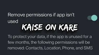 Remove permission if app isn't used ||