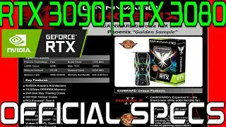 OFFICIAL SPECS of RTX 3090 & RTX 3080 REVEALED by AIBS