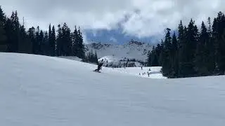 Sounds of skiing Whistler ASMR raw skiing carving views and sounds