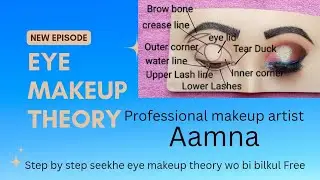 Eye makeup theory seekhe Aamna makeup artist ke sath wo bhi bilkul free me#👍