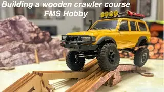 These FMS Wooden Obstacles Levelled Up My RC Course! #fms #fmsrc #rccrawling