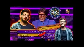 CARRYMINATI RELATED Que IN KBC #AJEY NAGAR