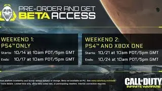 Call of Duty: Infinite Warfare Multiplayer BETA Schedule Announced! IW BETA NEWS AND SCHEDULE