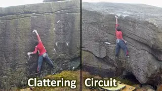 Clattering Stones bouldering circuit 6B - 7A