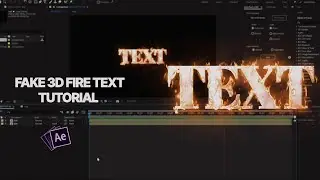 FAKE 3D FIRE TEXT IN AFTER EFFECTS 2024 TUTORIAL.