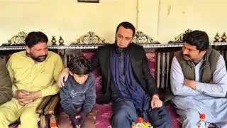 Attaullah Tarar Federal Minister for Information visit House of His Shaheed Gunman Kamran Haider