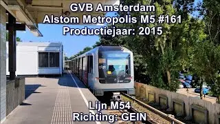 GVB Amsterdam - Lijn M54, Alstom Metropolis M5 #161