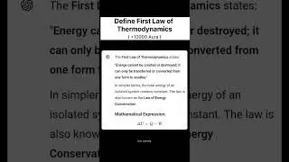 The First Law of Thermodynamics states-Energy cannot be created or destroyed;
