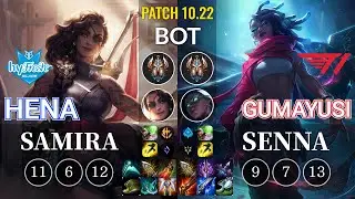 hyF Hena Samira vs T1 Gumayusi Senna Bot - KR Patch 10.22