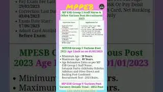 Mppeb group 5 vacancy 2023