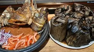 Let&acute;s Us Prepare Authentic Fante Kenkey With Fried Tilapia | Fante Kenkey  | Ghana Food | Streetfood