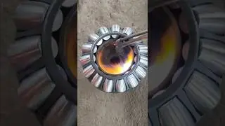 Pro tip Tapper cone ball bearing tight fitting using heat and cold method #engineering Max 250 c